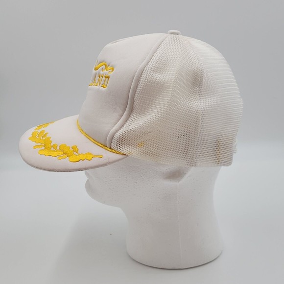 Vintage Ozarkland Snapback Trucker Hat Cap Mesh Rope Scrambled Eggs Polyester - Picture 5 of 13